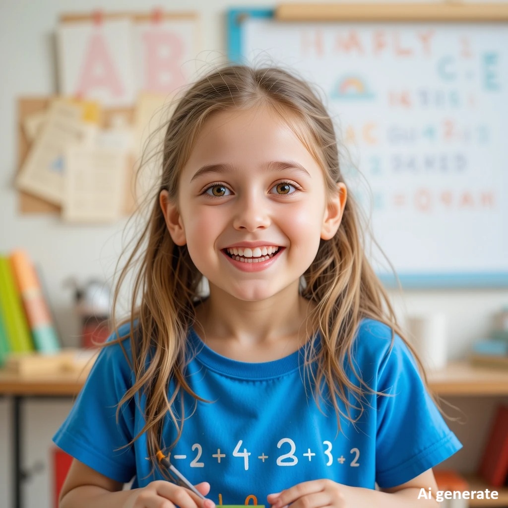 Happy students learning